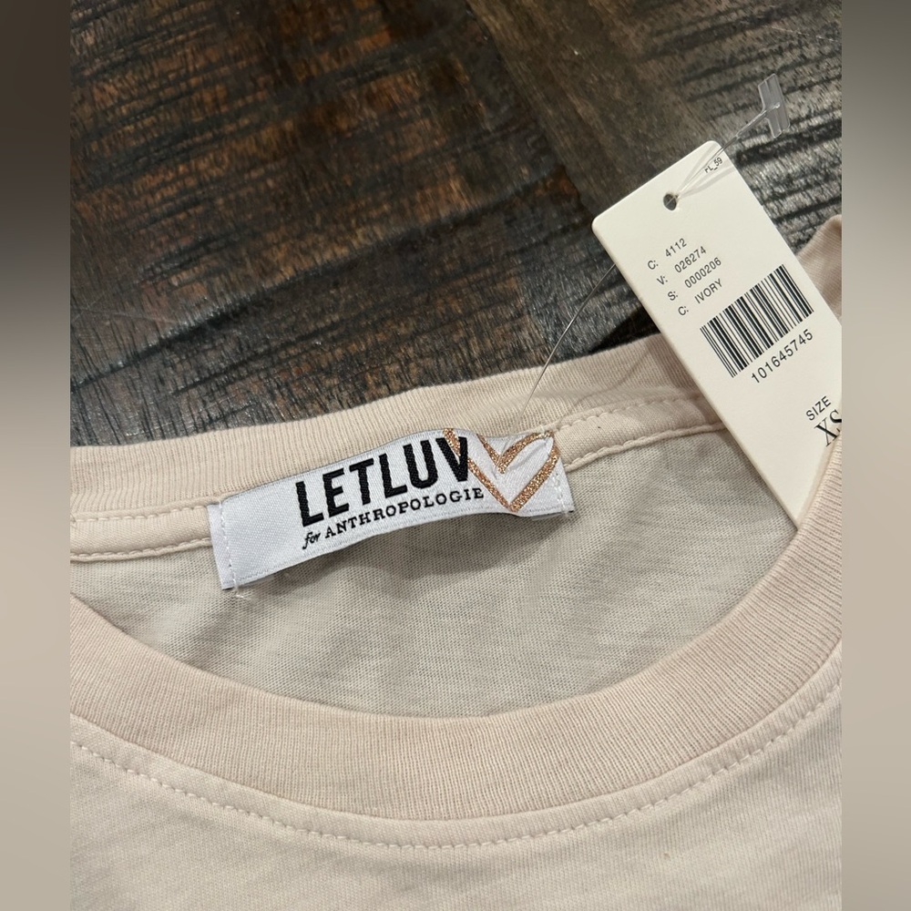 Letluv Elton John T-Shirt Anthropologie XS NWT Goodbye Yellow Brick Road Let luv - Picture 3 of 5